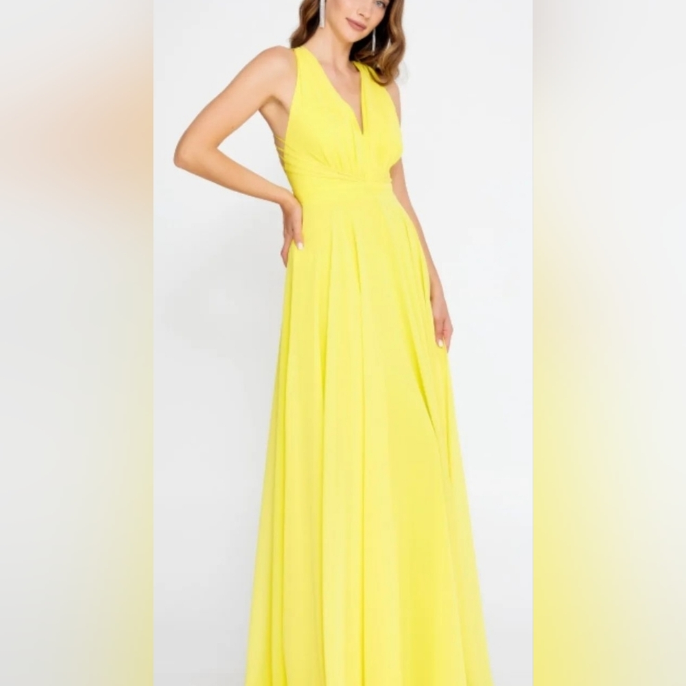 Party/Wedding/Christmas or Prom yellow 💛 Maxi dress